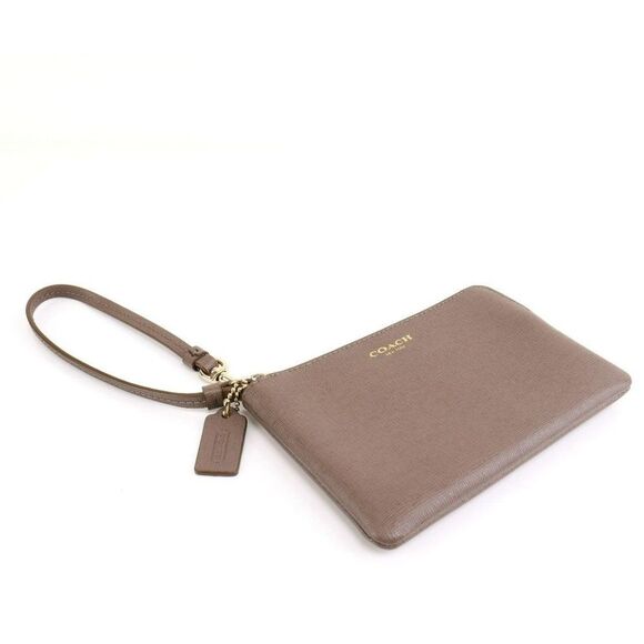 NEW Coach Saffiano Leather L-Zip Card Phone Wristlet Light Slit - Picture 7 of 10